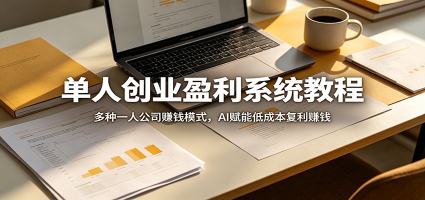 单人创业盈利系统教程：多种一人公司赚钱模式，AI赋能低成本复利赚钱-悟空知识星球