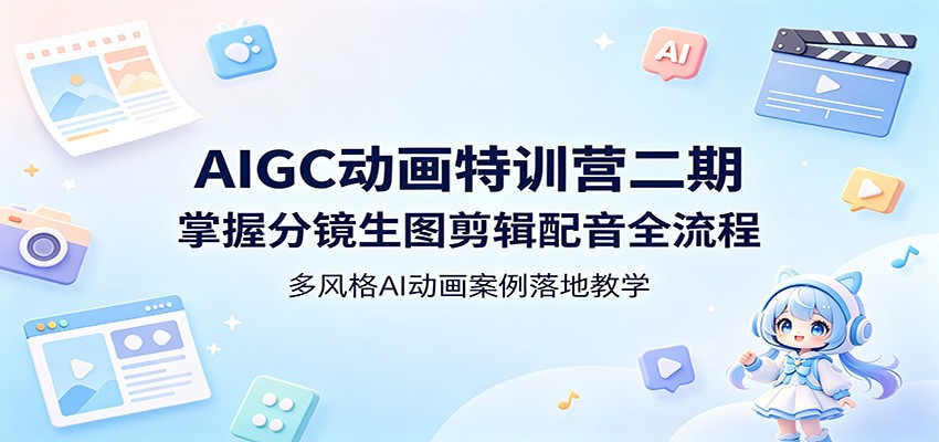 AIGC动画特训营二期：掌握分镜生图剪辑配音全流程，多风格AI动画案例落地教学-悟空知识星球