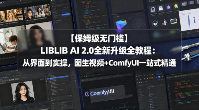 【保姆级无门槛】LIBLIB AI 2.0全新升级全教程：从界面到实操，图生视频+ComfyUI一站式精通-悟空知识星球