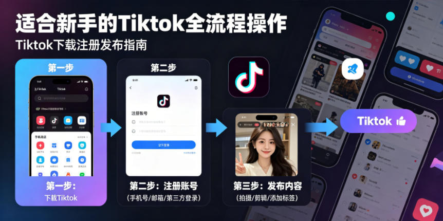 Tiktok下载注册发布，适合新手的Tiktok全流程操作-悟空知识星球
