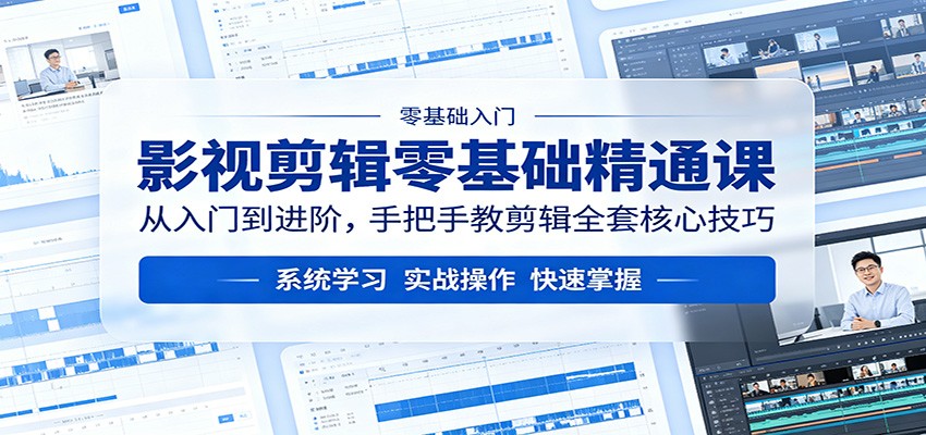 影视剪辑零基础精通课：从入门到进阶，手把手教剪辑全套核心技巧-悟空知识星球