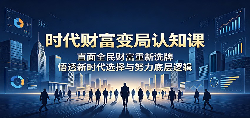 时代财富变局认知课：直面全民财富重新洗牌，悟透新时代选择与努力底层逻辑-悟空知识星球