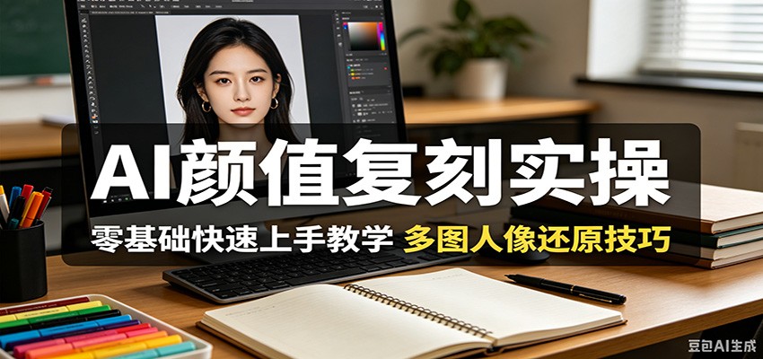 AI颜值复刻实操，零基础快速上手教学，多图人像还原技巧-悟空知识星球