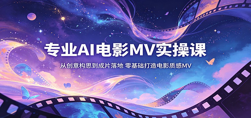 专业AI电影MV实操课:从创意构思到成片落地,零基础打造电影质感MV-悟空知识星球