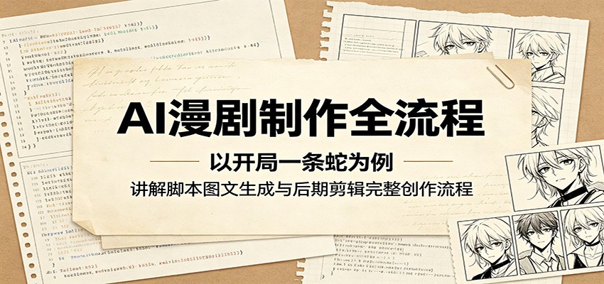 AI漫剧制作全流程：以开局一条蛇为例，讲解脚本图文生成与后期剪辑完整创作流程-悟空知识星球