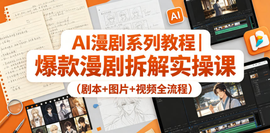 AI漫剧系列教程｜爆款漫剧拆解实操课（剧本+图片+视频全流程）-悟空知识星球