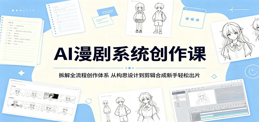 AI漫剧系统创作课：拆解全流程创作体系，从构思设计到剪辑合成新手轻松出片-悟空知识星球