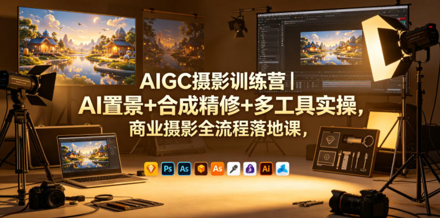 AIGC摄影训练营|AI置景+合成精修+多工具实操,商业摄影全流程落地课-悟空知识星球