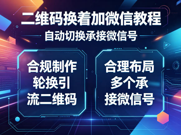 二维码换着加微信教程，自动切换承接微信号，合规制作轮换引流二维码，合理布局多个承接微信号-悟空知识星球