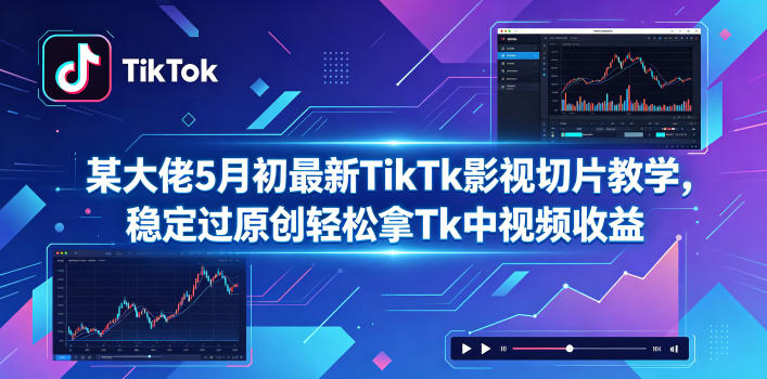 某大佬5月初最新TikTk影视切片教学，稳定过原创轻松拿Tk中视频收益-悟空知识星球