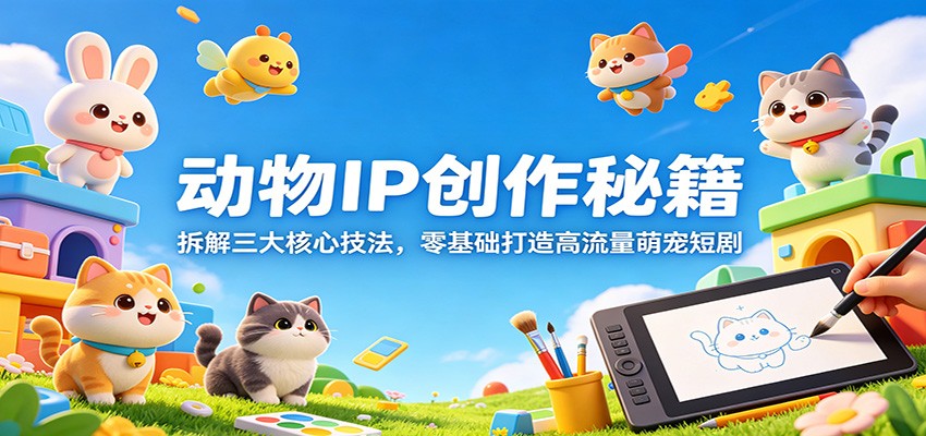 动物IP创作秘籍：拆解三大核心技法，零基础打造高流量萌宠短剧-悟空知识星球