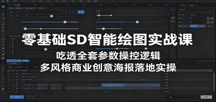 零基础SD智能绘图实战课：吃透全套参数操控逻辑，多风格商业创意海报落地实操-悟空知识星球