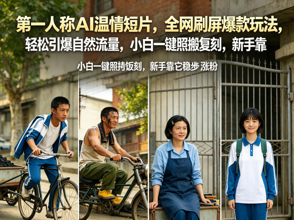 第一人称AI温情短片，全网刷屏爆款玩法，轻松引爆自然流量，小白一键照搬复刻，新手靠它稳步涨粉-悟空知识星球