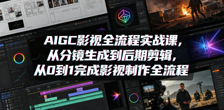 AIGC影视全流程实战课，从分镜生成到后期剪辑，从0到1完成影视制作全流程-悟空知识星球