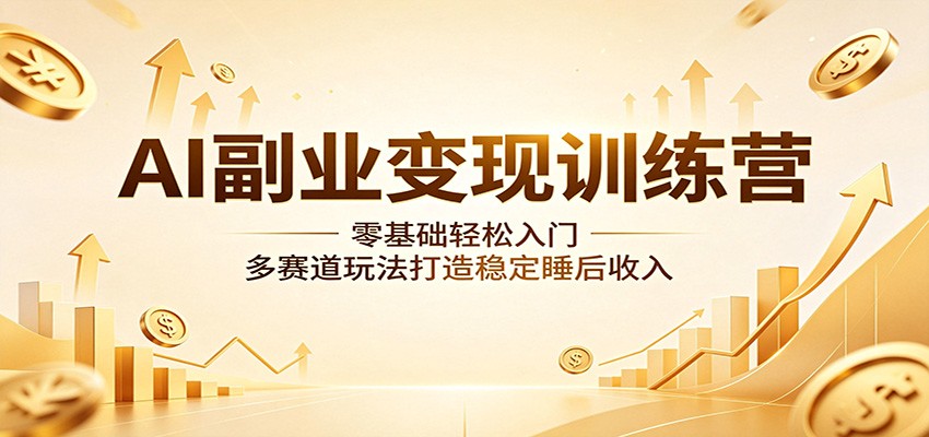 AI副业变现训练营:零基础轻松入门,多赛道玩法打造稳定睡后收入-悟空知识星球