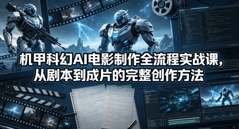 机甲科幻AI电影制作全流程实战课，从剧本到成片的完整创作方法-悟空知识星球