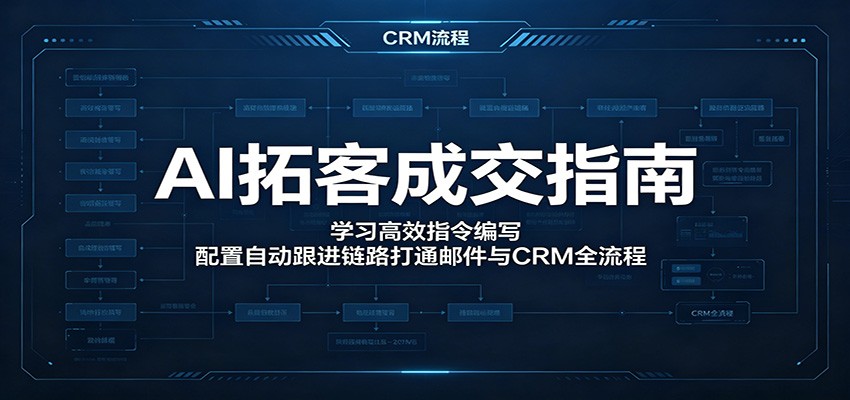 AI拓客成交指南:学习高效指令编写,配置自动跟进链路打通邮件与CRM全流程-悟空知识星球