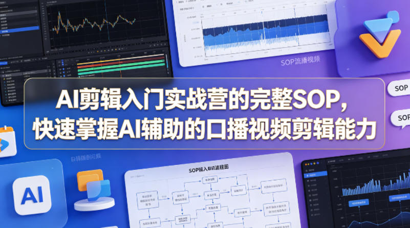 AI剪辑入门实战营的完整SOP，快速掌握AI辅助的口播视频剪辑能力-悟空知识星球