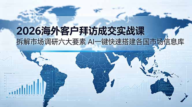 （18992期）2026海外客户拜访成交实战课：拆解市场调研六大要素，AI一键快速搭建各国市场信息库-悟空知识星球