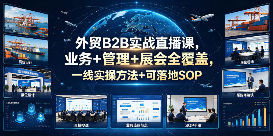 外贸B2B实战直播课，业务+管理+展会全覆盖，一线实操方法+可落地SOP-悟空知识星球