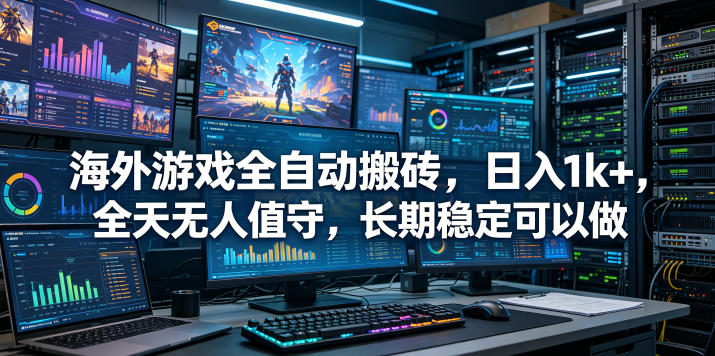 海外游戏全自动搬砖项目，日入1k+，全天无人值守，长期稳定可以做【揭秘】-悟空知识星球