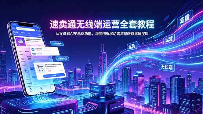 (18904期)速卖通无线端运营全套教程,从零讲解APP基础功能,深度剖析移动端流量获取底层逻辑-悟空知识星球