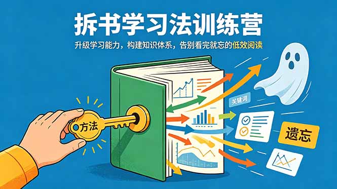 (18874期)拆书学习法训练营,升级学习能力,构建知识体系,,告别看完就忘的低效阅读-悟空知识星球