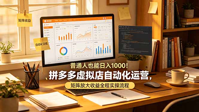 （19022期）普通人也能日入 1000！拼多多虚拟店自动化运营，矩阵放大收益全程实操流程-悟空知识星球