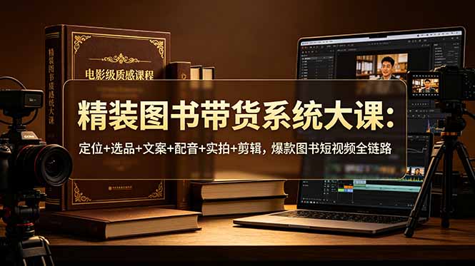 （19007期）精装图书带货系统大课：定位+选品+文案+配音+实拍+剪辑，爆款图书短视频全链路-悟空知识星球