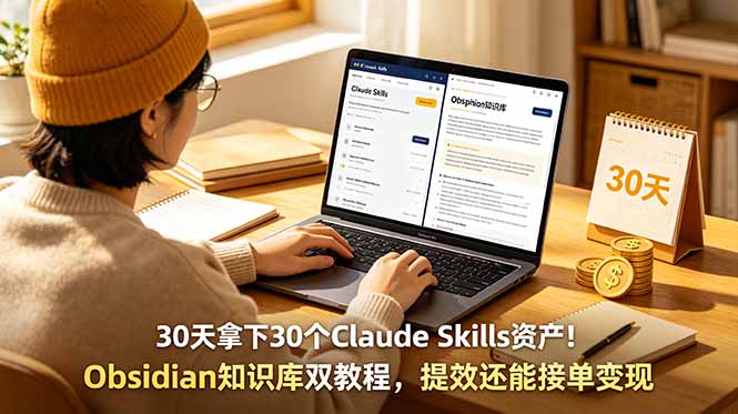 (18886期)30天拿下30个Claude Skills资产!Obsidian知识库双教程,提效还能接单变现-悟空知识星球