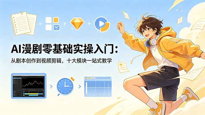(18812期)AI漫剧零基础实操入门:从剧本创作到视频剪辑,十大模块一站式教学-悟空知识星球
