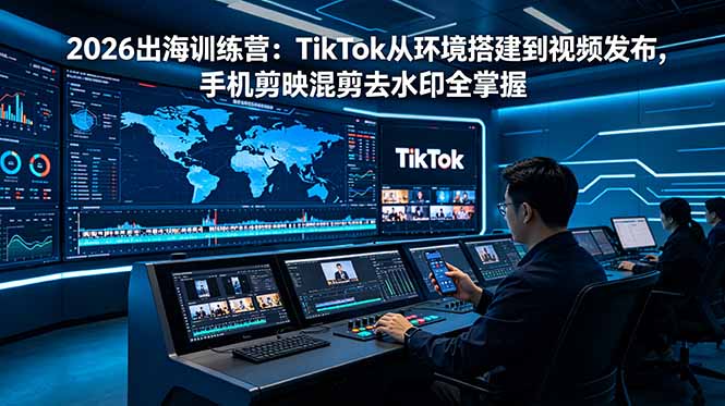 (18875期)2026出海训练营:TikTok从环境搭建到视频发布,手机剪映混剪去水印全掌握-悟空知识星球