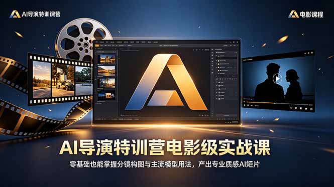 (18801期)AI导演特训营电影级实战课,零基础也能掌握分镜构图与主流模型用法,产出专业质感AI短片-悟空知识星球