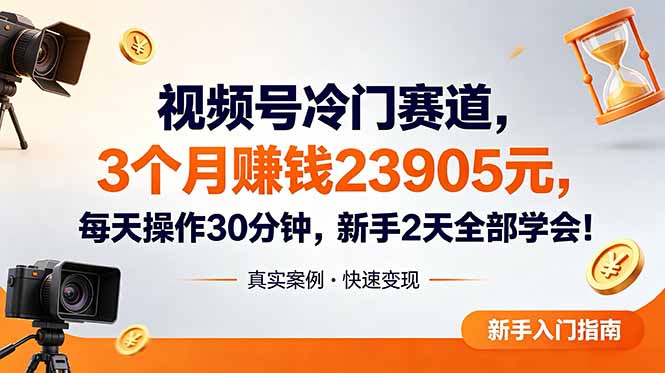 (18799期)视频号冷门赛道,3个月变现23905元,新手2天学会 每天操作30分钟!-悟空知识星球