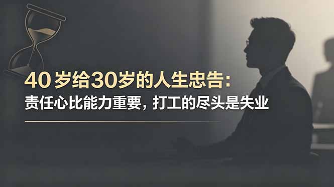 (18769期)付费文章:40岁给30岁的人生忠告:责任心比能力重要,打工的尽头是失业-悟空知识星球