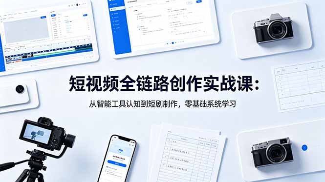 （18683期）短视频全链路创作实战课：从智能工具认知到短剧制作，零基础系统学习-悟空知识星球