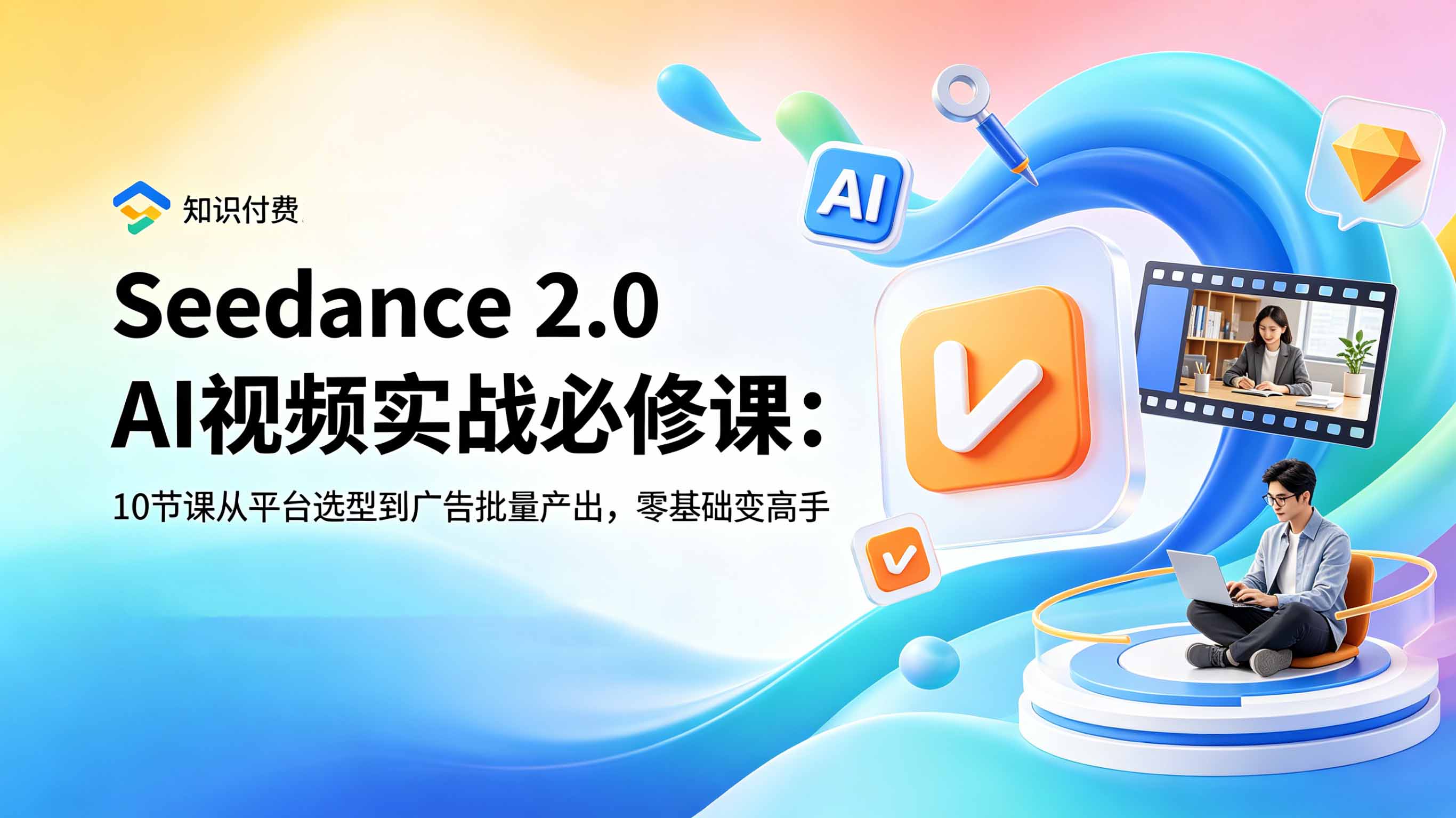 （18998期）Seedance 2.0 AI视频实战必修课：10节课从平台选型到广告批量产出，零基础变高手-悟空知识星球