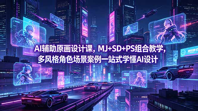 （18731期）AI辅助原画设计课，MJ+SD+PS组合教学，多风格角色场景案例一站式学懂AI设计-悟空知识星球