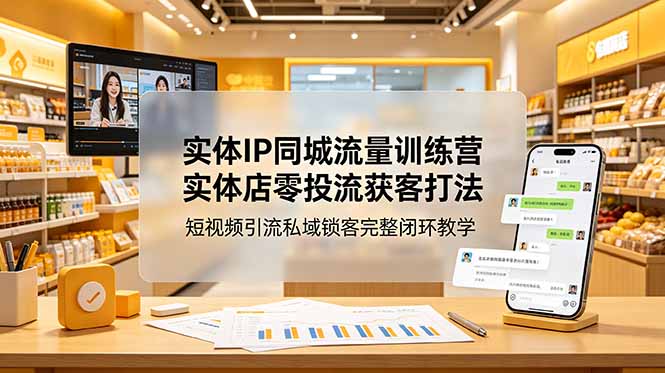 (18999期)实体IP同城流量训练营:实体店零投流获客打法,短视频引流私域锁客完整闭环教学-悟空知识星球