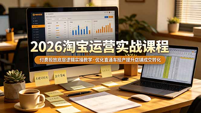 （19075期）2026 淘宝运营实战课程，付费投放底层逻辑实操教学，优化直通车投产提升店铺成交转化-悟空知识星球