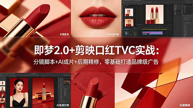 （18729期）即梦2.0+剪映口红TVC实战：分镜脚本+AI成片+后期精修，零基础打造品牌级广告-悟空知识星球