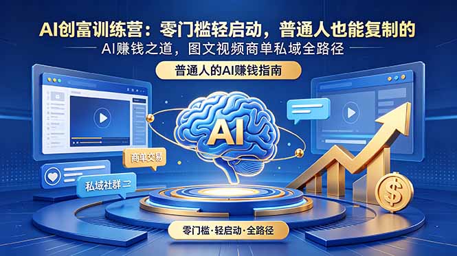 (18911期)AI创富训练营:零门槛轻启动,普通人也能复制的AI赚钱之道,图文视频商单私域全路径-悟空知识星球