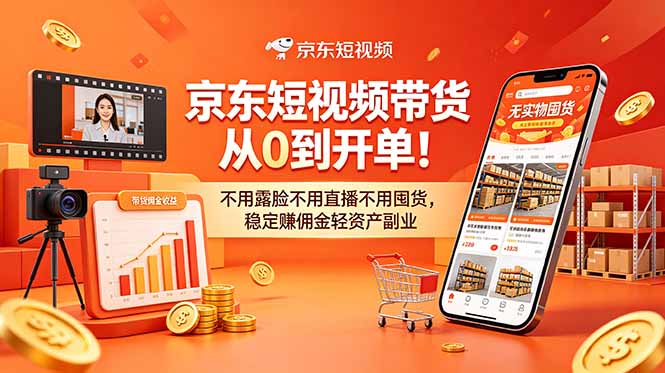 (18895期)京东短视频带货从0到开单!不用露脸不用直播不用囤货,稳定赚佣金轻资产副业-悟空知识星球