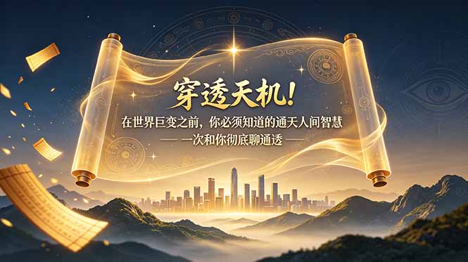 （19063期）付费文章：穿透天机！在世界巨变之前，你必须知道的通天人间智慧 一次和你彻底聊通透-悟空知识星球