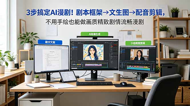 (18866期)3步搞定AI漫剧!剧本框架→文生图→配音剪辑,不用手绘也能做画质精致剧情流畅漫剧-悟空知识星球