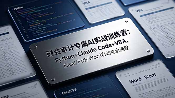 （19028期）财会审计专属 AI实战训练营：Python+Claude Code+VBA，Excel/PDF/Word自动化全流程-悟空知识星球