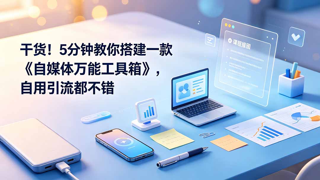 （19064期）干货！5分钟教你搭建一款《自媒体万能工具箱》，自用引流都不错-悟空知识星球