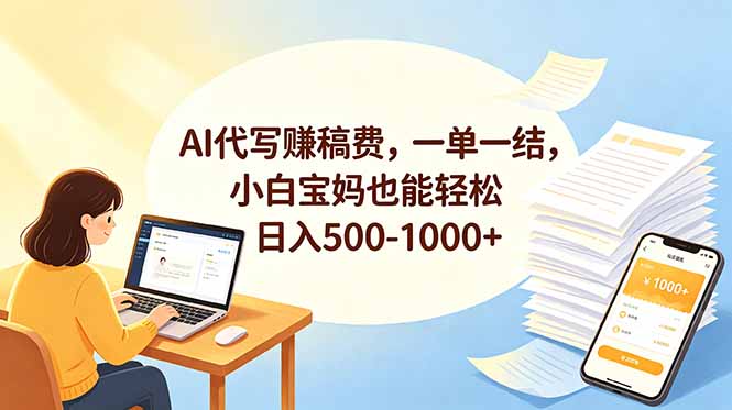 （18772期）AI代写赚稿费，一单一结，小白宝妈也能轻松日入500-1000+-悟空知识星球