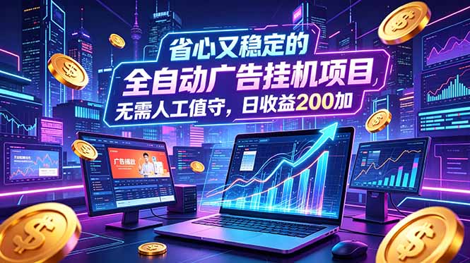 (18899期)全自动广告挂机项目,全程无需人工值守。稳定创收每日收益200+-悟空知识星球