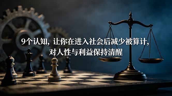 （19042期）付费文章：9个认知，让你在进入社会后减少被算计，对人性与利益保持清醒-悟空知识星球